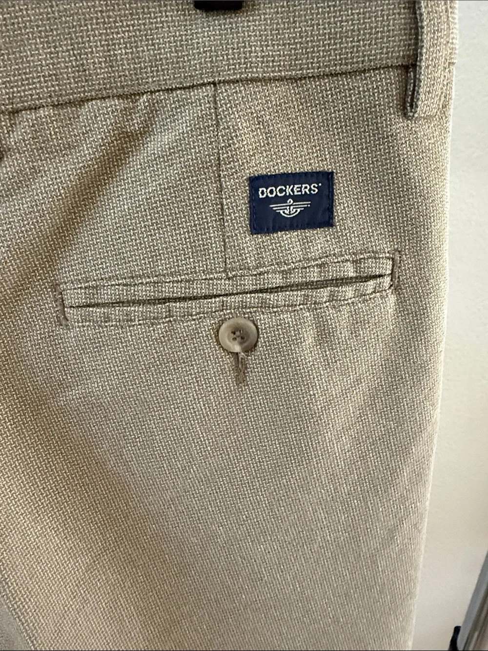 Dockers Men's Pleated Dress Pants in Taupe